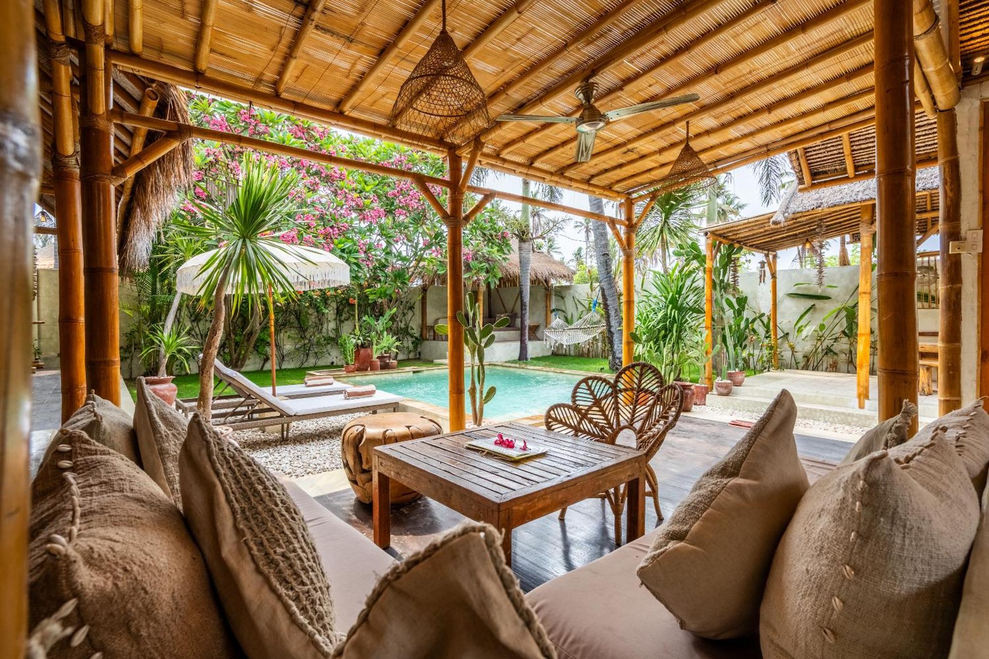 Villa Burung Gili Air Authentic 3-Bedroom Bamboo Villa With Private Pool Exteriér fotografie